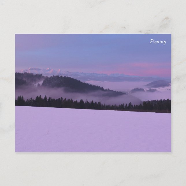 Winter Tatras view from Pieniny Postcard (Front)