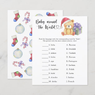 Winter teddy bear - Baby around the world game