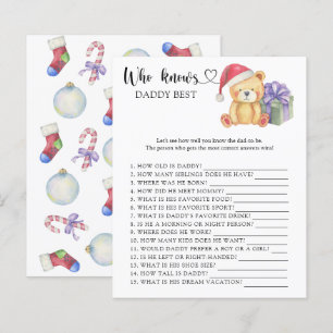 Winter teddy bear - Who knows daddy best game