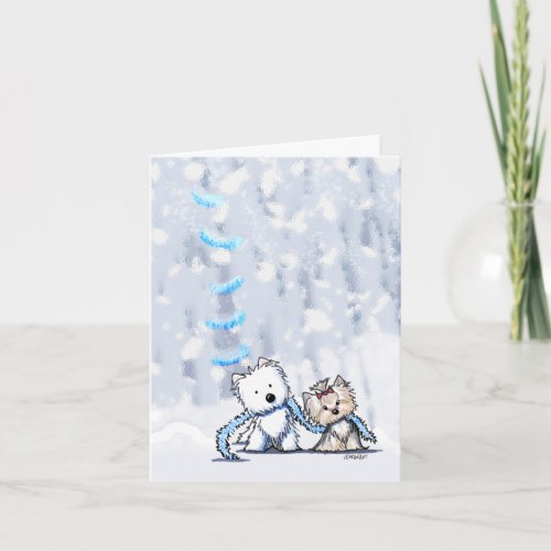 Winter Terriers KiniArt Greeting Cards