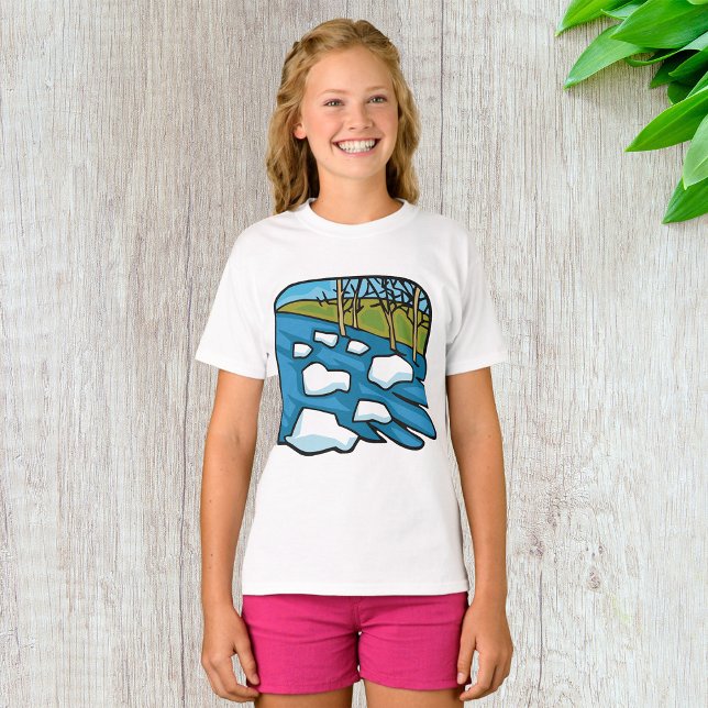 Winter Thaw River with Ice Floes T-Shirt (Creator Uploaded)