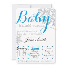 Winter Theme Baby Shower Invite