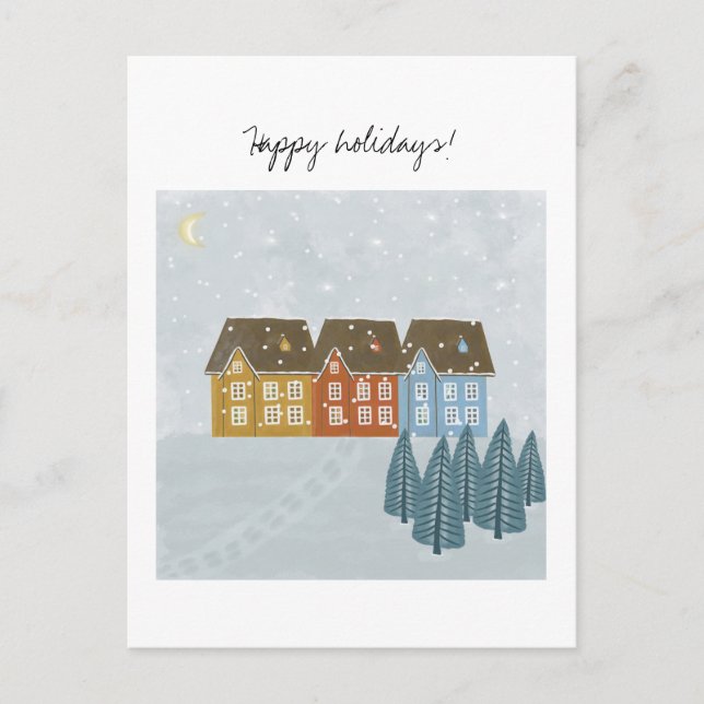 Winter theme holiday card (Front)