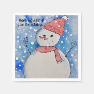 Winter theme Paper Napkins, Standard Cocktail Napkins