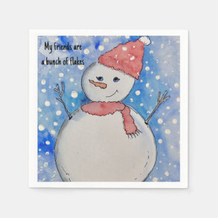 Winter theme Paper Napkins, Standard Cocktail Napkins