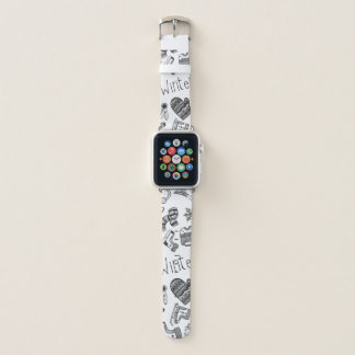 Winter theme pattern outline apple watch band