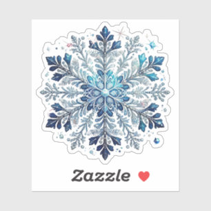 Winter theme snowflakes and ice cristal sticker