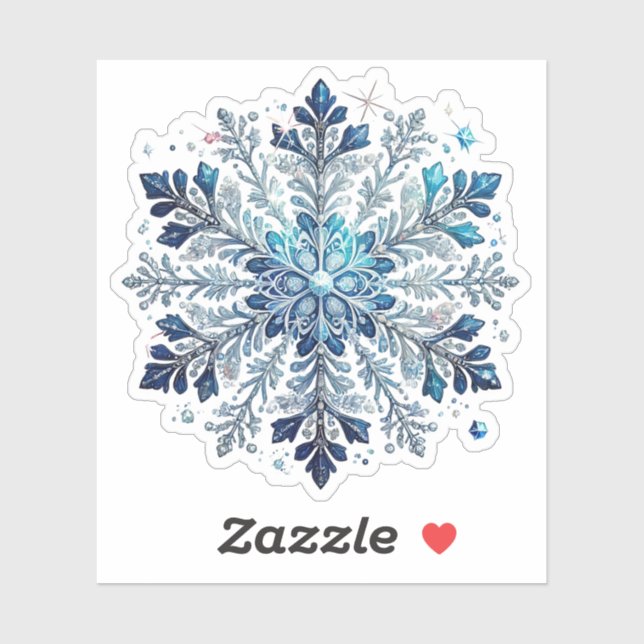 Winter theme snowflakes and ice cristal sticker (Sheet)