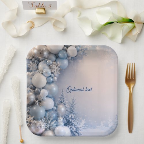 Winter Themed Baby Shower  Paper Plates