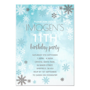 Winter Themed Birthday Invitations 2