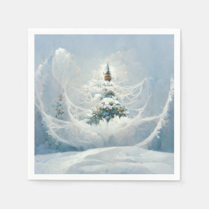 Winter themed paper napkin for parties. 