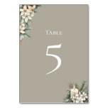 Winter themed Table Number Card