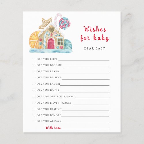 Winter themes Party game  wishes for baby