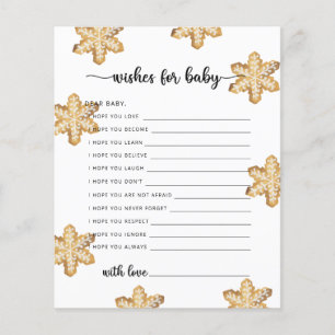 Winter themes Party game wishes for baby