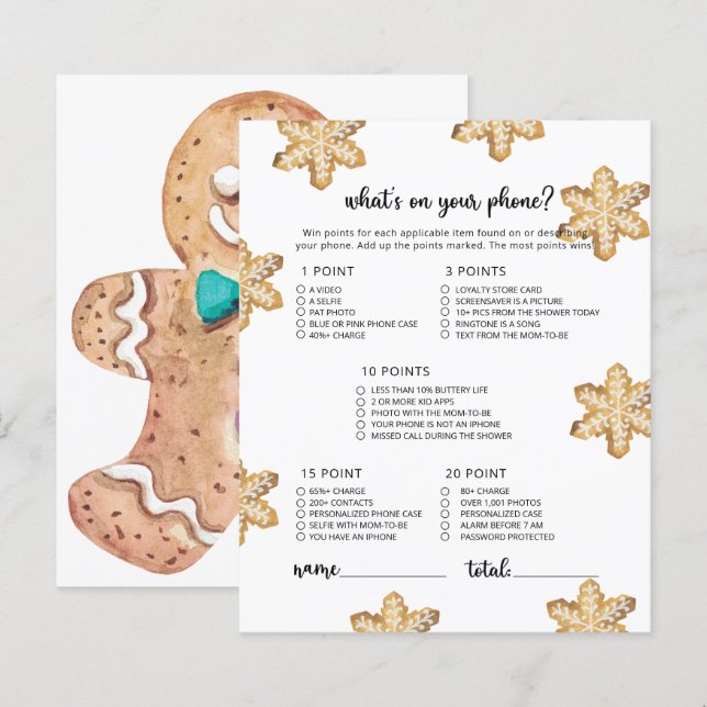 Winter themes what's on your phone game (Front/Back)