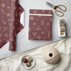 Winter Things Wrapping Paper - Wine + Fawn
