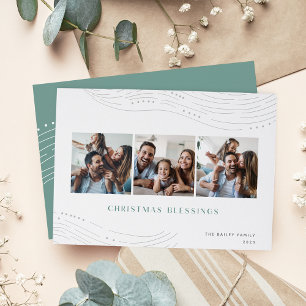 Winter Tidings 3 Photo Collage Holiday Card