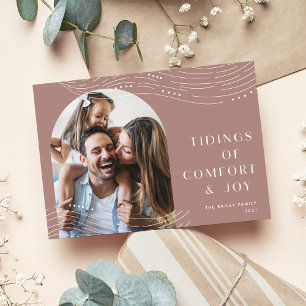 Winter Tidings Modern Single Photo Holiday Card