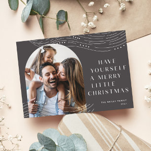 Winter Tidings   Single Photo Christmas Holiday Card