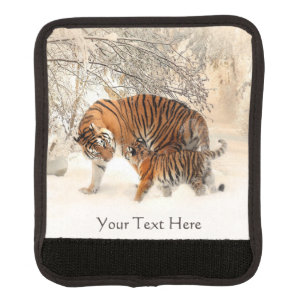 Winter Tigers custom luggage handle wrap