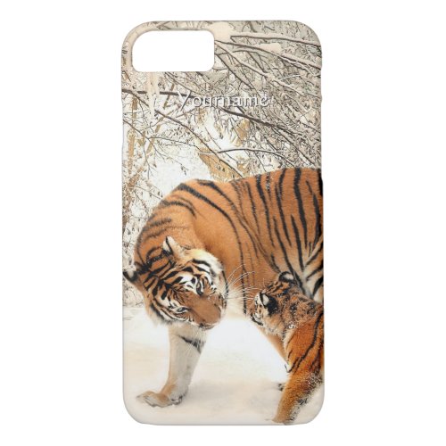 Winter Tigers custom monogram cases