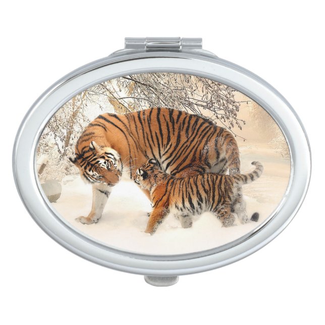 Winter Tigers pocket mirror (Front)