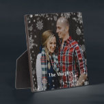 Winter Time Personalized Photo Desktop Plaque<br><div class="desc">Simply personalize with your text and photo(s) and create a one-of-a-kind gift for yourself or someone you love! Background color can be changed to any color of your choice!</div>