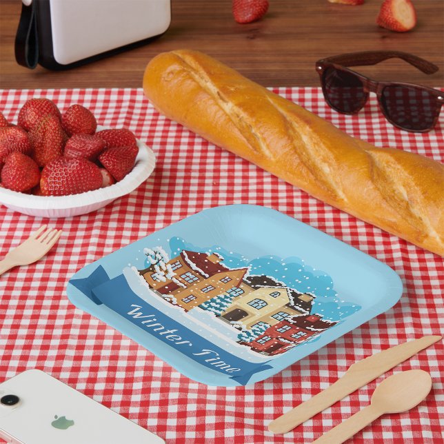 Winter Time Snowing Paper Plates (Creator Uploaded)