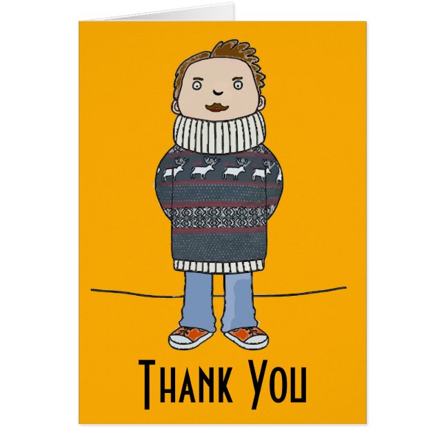Winter Time, Thank You add text Cards (Front)