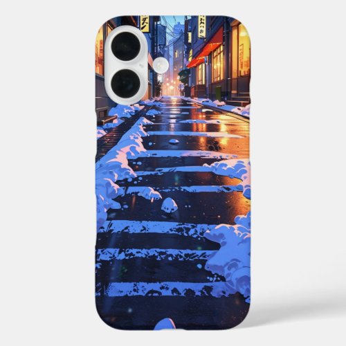 Winter Town Street iPhone 16 Case