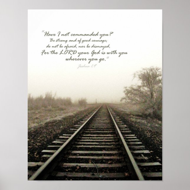 Winter Tracks Scene and Scripture 11x14 Poster (Front)