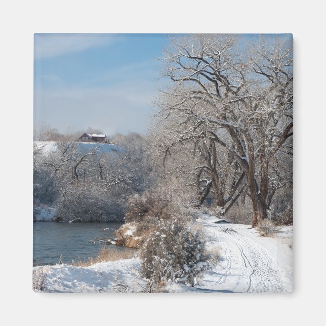 Winter Trail Christmas Magnet (Front)