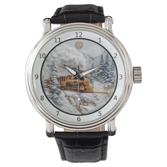 Winter train journey, elegance watch (Front)