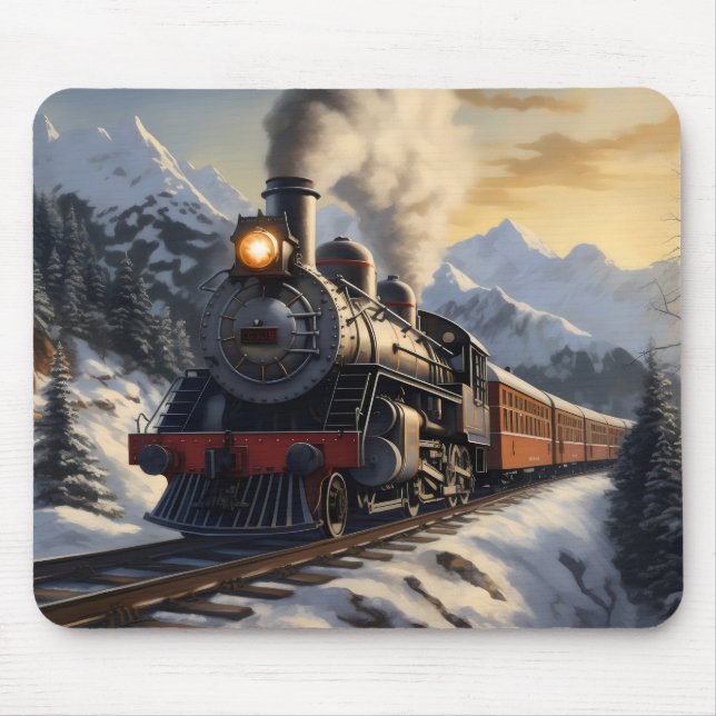 Winter Train Mouse Pad (Front)