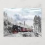 winter train postcard