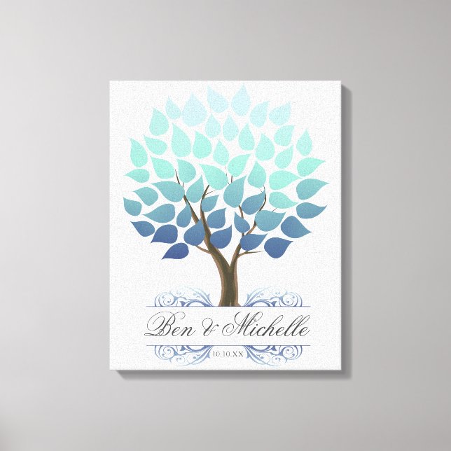 Winter Tree -50 Signature Canvas Guest Book (Front)