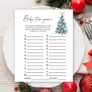 Winter tree Baby Item Game. Baby Shower Game