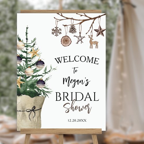 Winter Tree  Boho  Bridal Shower Welcome Sign