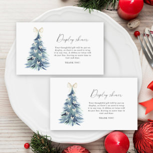 Winter tree bow - display shower enclosure card