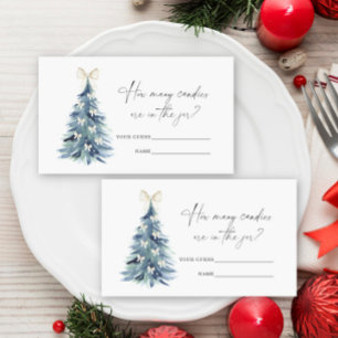 Winter tree bow Guess how many candies Enclosure Card