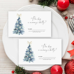 Winter tree bow How big is mommy's belly Enclosure Card
