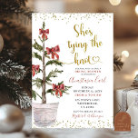 Winter Tree Bow She's Tying The Knot bridal Shower Invitation<br><div class="desc">Winter Red Bow Tying The Knot Bridal Shower Invitation, Christmas Tree Coquette Holiday Bride To Be, Christmas Ornament Wedding Shower, Hand Drawn Bow Christmas Bridal Shower, December Bridal Shower Invitation, Hand Drawn Christmas Bridal Shower Fiesta Party, Mistletoe and Martinis Bridal Party, Feliz Navidad Mistletoe Bridal Shower, She's Tying The Knot...</div>