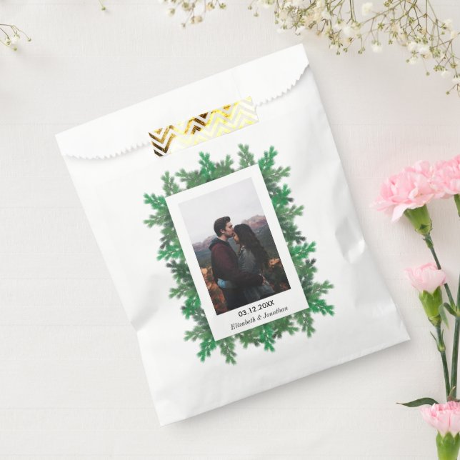 Winter Tree Branches Photo Wedding Favor Bag (Sealed)