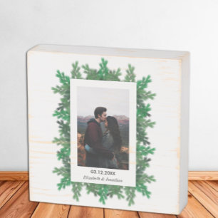 Winter Tree Branches Photo Wedding Wooden Box Sign