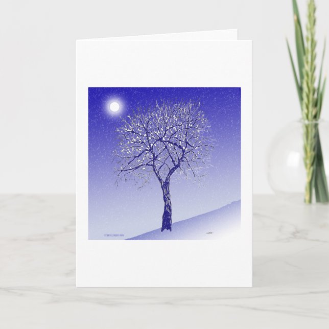 Winter Tree Holiday Card (Front)