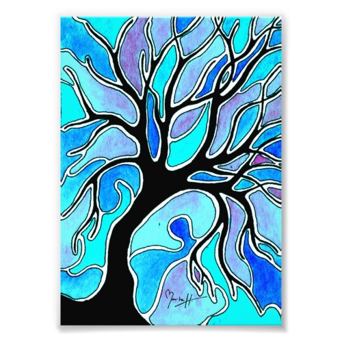 Winter Tree in Blue Photo Print