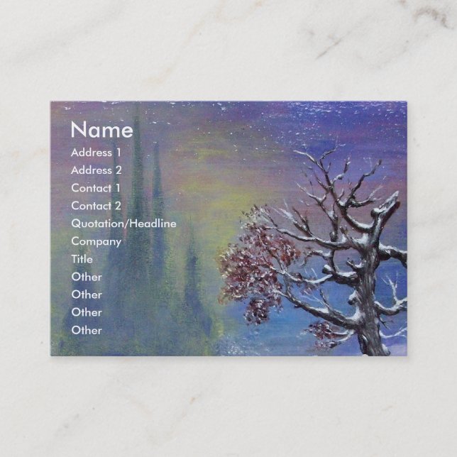 WINTER TREE IN THE SNOW BUSINESS CARD (Front)