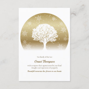 Winter Tree of Life Sympathy Thank You Card