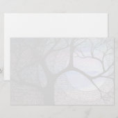 Winter Tree on Blue Blackground Cross Hatched (Front/Back)