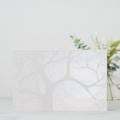 Winter Tree on Blue Blackground Cross Hatched (Standing Front)